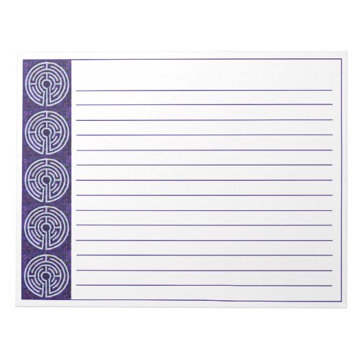 LABYRINTH VIII 11"x8.5" Notepad + Linien Notizblock (Vorderseite)