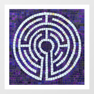 LABYRINTH VIII 12x12 Fensterklammer - weiß Fensteraufkleber