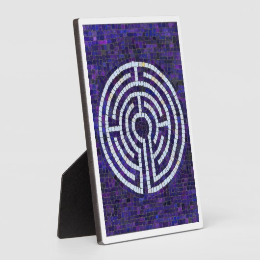 LABYRINTH VIII 12x18 Plaque with Easel - White Fotoplatte (Seite)