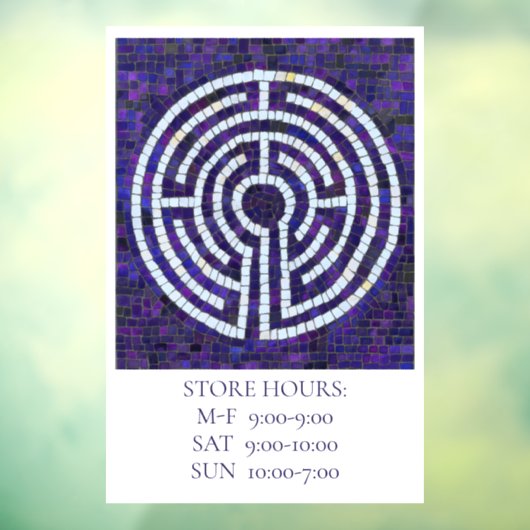 LABYRINTH VIII 12x18 Window Cling +Text Fensteraufkleber (Blatt 3)