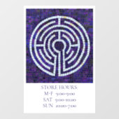 LABYRINTH VIII 12x18 Window Cling +Text Fensteraufkleber (Blatt)