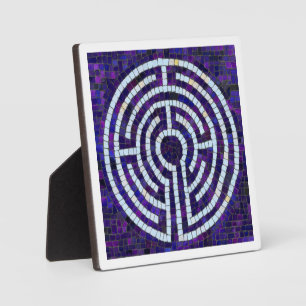 LABYRINTH VIII 5.25 Square Plaque - White Fotoplatte