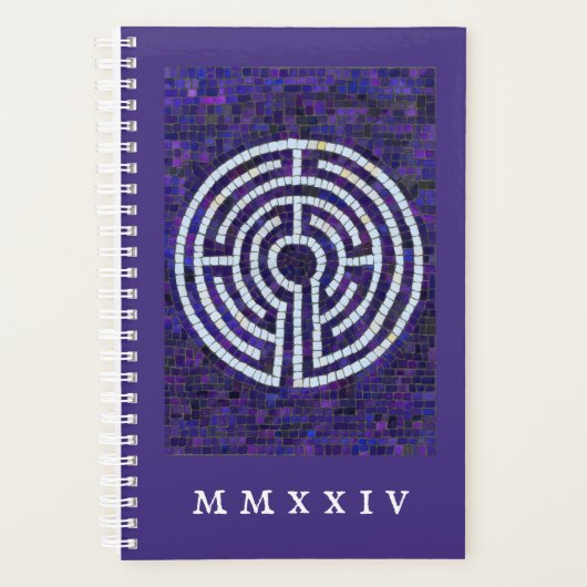 LABYRINTH VIII 5.5x8.5 Planner + Text / Violett Planer (Vorderseite)