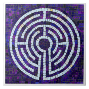 LABYRINTH VIII 6x6 Keramikfliese - Weiß
