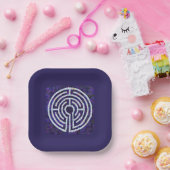LABYRINTH VIII 7" Square Paper Tellers - Violet Pappteller (Party)