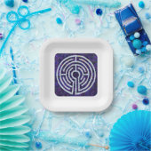 LABYRINTH VIII 7" Square Paper Tellers - White Pappteller (Party)