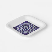 LABYRINTH VIII 7" Square Paper Tellers - White Pappteller (Gewinkelt)