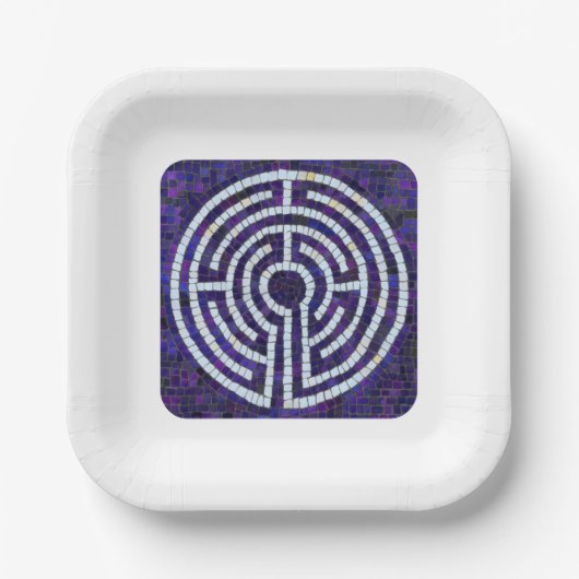 LABYRINTH VIII 7" Square Paper Tellers - White Pappteller (Vorderseite)