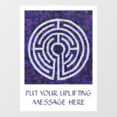 LABYRINTH VIII 8x11-Fensterklemmung +Text Fensteraufkleber (Blatt)