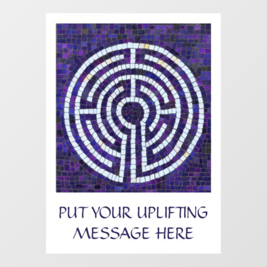 LABYRINTH VIII 8x11-Fensterklemmung +Text Fensteraufkleber (Blatt)