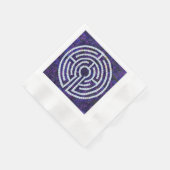 LABYRINTH VIII CoinedCocktail Paper Napkin - White Serviette (Ecke)