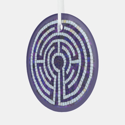 LABYRINTH VIII Glaszirkel Ornament Aus Glas (Vorderseite links)