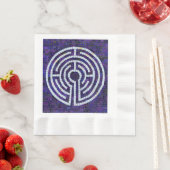 LABYRINTH VIII Mittag Papier Napkin - Weiß Serviette (Beispiel)