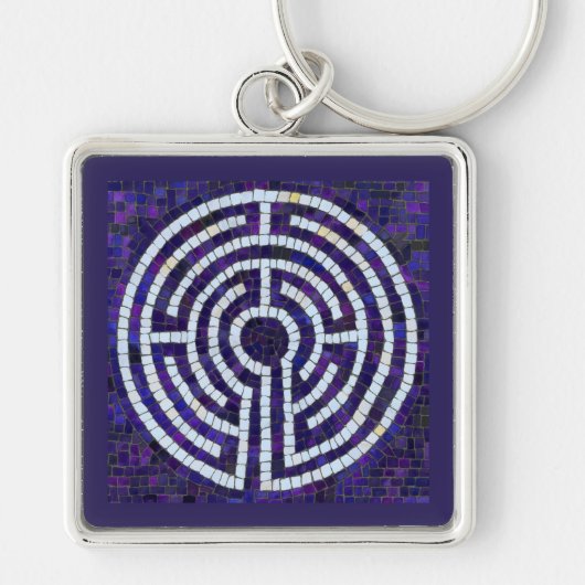 LABYRINTH VIII Premium Square Schlüsselanhänger (Vorne)
