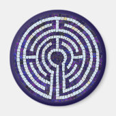LABYRINTH VIII Runder Magnet - Violet (Vorne)