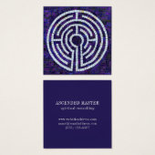 LABYRINTH VIII Square Business Card - Violet (Vorne & Hinten)