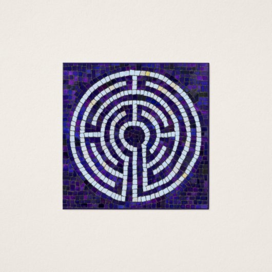 LABYRINTH VIII Square Business Card - Violet (Vorderseite)