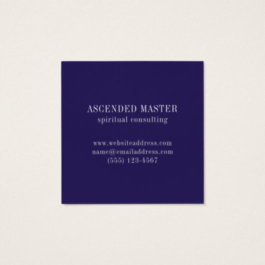 LABYRINTH VIII Square Business Card - Violet (Rückseite)