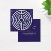 LABYRINTH VIII Square Business Card - Violet (Schreibtisch)