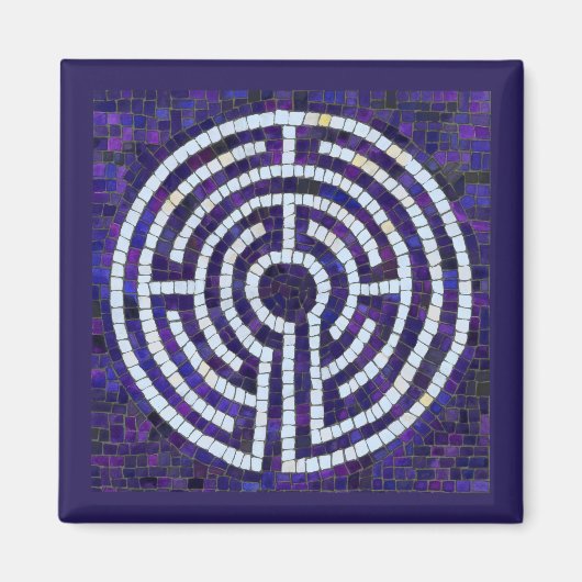 LABYRINTH VIII Square Magnet - Violet (Vorne)