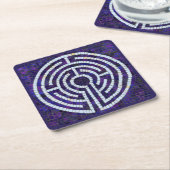 LABYRINTH VIII Square Paper Untersetzer - Violet (angewinkelt)