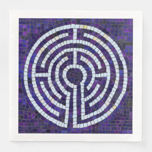 LABYRINTH VIII Standard-Serviette - Weiß Serviette (Vorderseite)