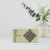 Labyrinth-Visitenkarte Visitenkarte (Stehend Vorderseite)