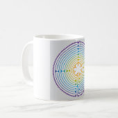 Labyrinth von Chartres Illustration - Rainbow Colo Kaffeetasse (Vorderseite Links)