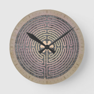 Labyrinth Wall Clock Runde Wanduhr