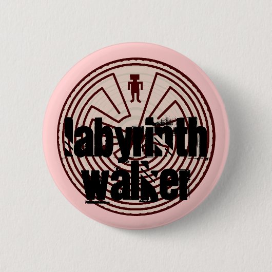 Labyrinth-Wanderer-Wanderer A~Maze~ing Geschenke Button (Vorderseite)