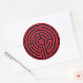 LABYRINTH X große runde Sticker (Umschlag)