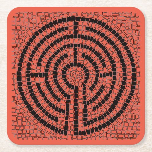 LABYRINTH XII Square Paper Untersetzer (Vorderseite)