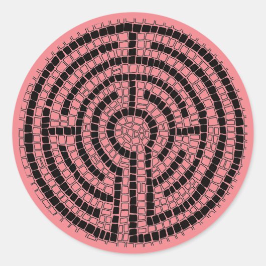 LABYRINTH XVI Große runde Sticker (Vorderseite)