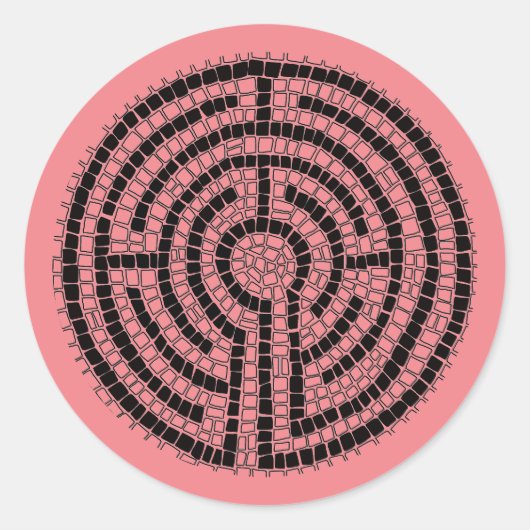 LABYRINTH XVI Kleine Rundkleber Runder Aufkleber (Vorderseite)