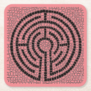 LABYRINTH XVI Square Paper Untersetzer