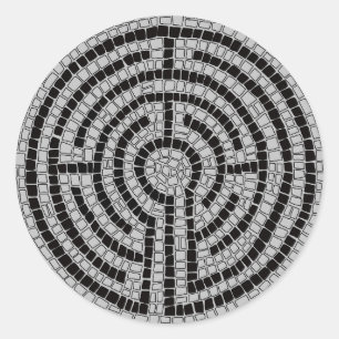 LABYRINTH XVII große runde Aufkleber