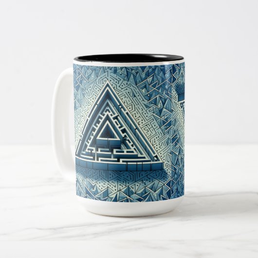Labyrinth Zweifarbige Tasse (Vorderseite Links)