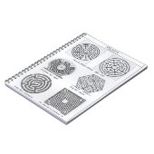 Labyrinthe, c.1900 (Stich) (b/w Foto) Notizblock (Linke Seite)