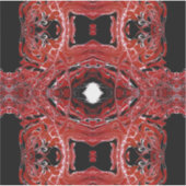 Labyrinthine Abstract Red Black White Fluid Art Aufkleber (Vorderseite)