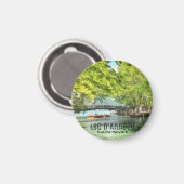 Lac d’Annecy, Haute-Savoie Round Magnet (Vorderseite/Rückseite)