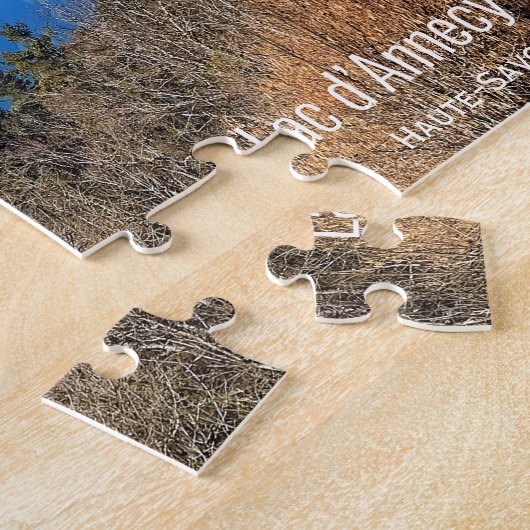 Lac d’Annecy / Lake Annecy, Französische Alpen Puzzle (Seite)