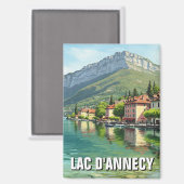 Lac D'Annecy Lake Annecy Frankreich Magnet (Vorderseite/Rückseite)