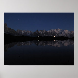 Lac de Cheserys by Night Französische Alpen Poster