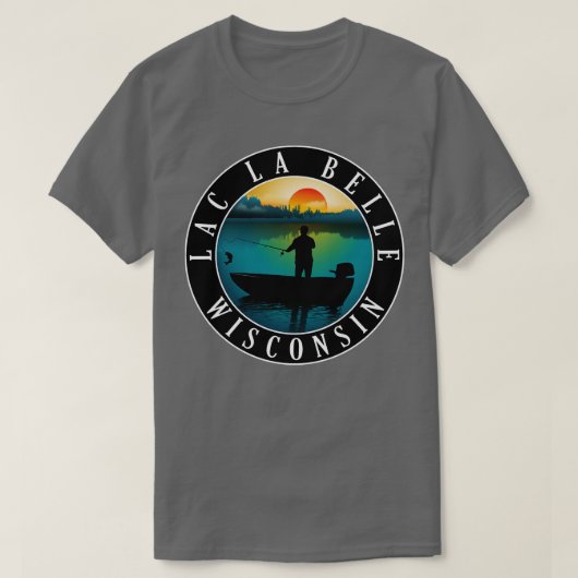 Lac La Belle Wisconsin Fischerei T-Shirt (Design vorne)
