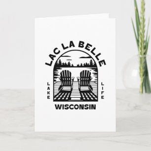 Lac La Belle Wisconsin Outdoors Vintage 2 Karte