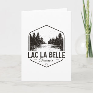 Lac La Belle Wisconsin Outdoors Vintage 3 Karte