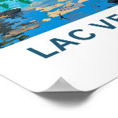 Lac Vert Passy France Travel Print Poster (Ecke)