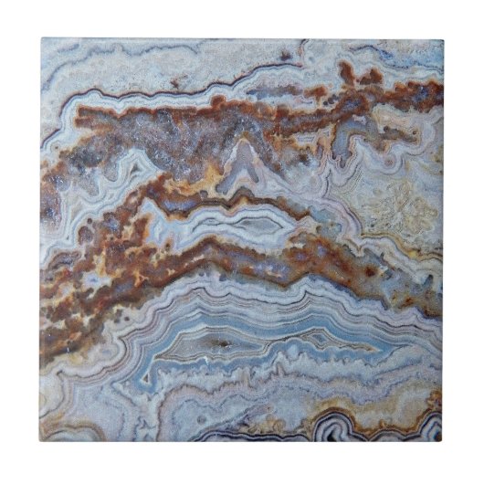 Lace Agate Rock Muster Fliese (Vorderseite)