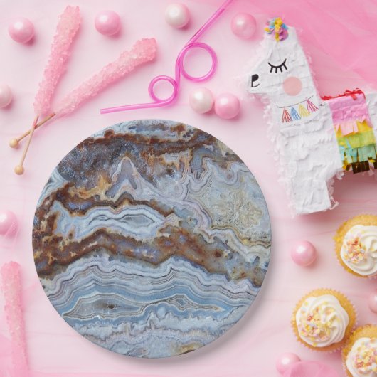 Lace Agate Rock Muster Pappteller (Party)