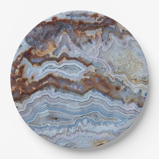 Lace Agate Rock Muster Pappteller (Vorderseite)